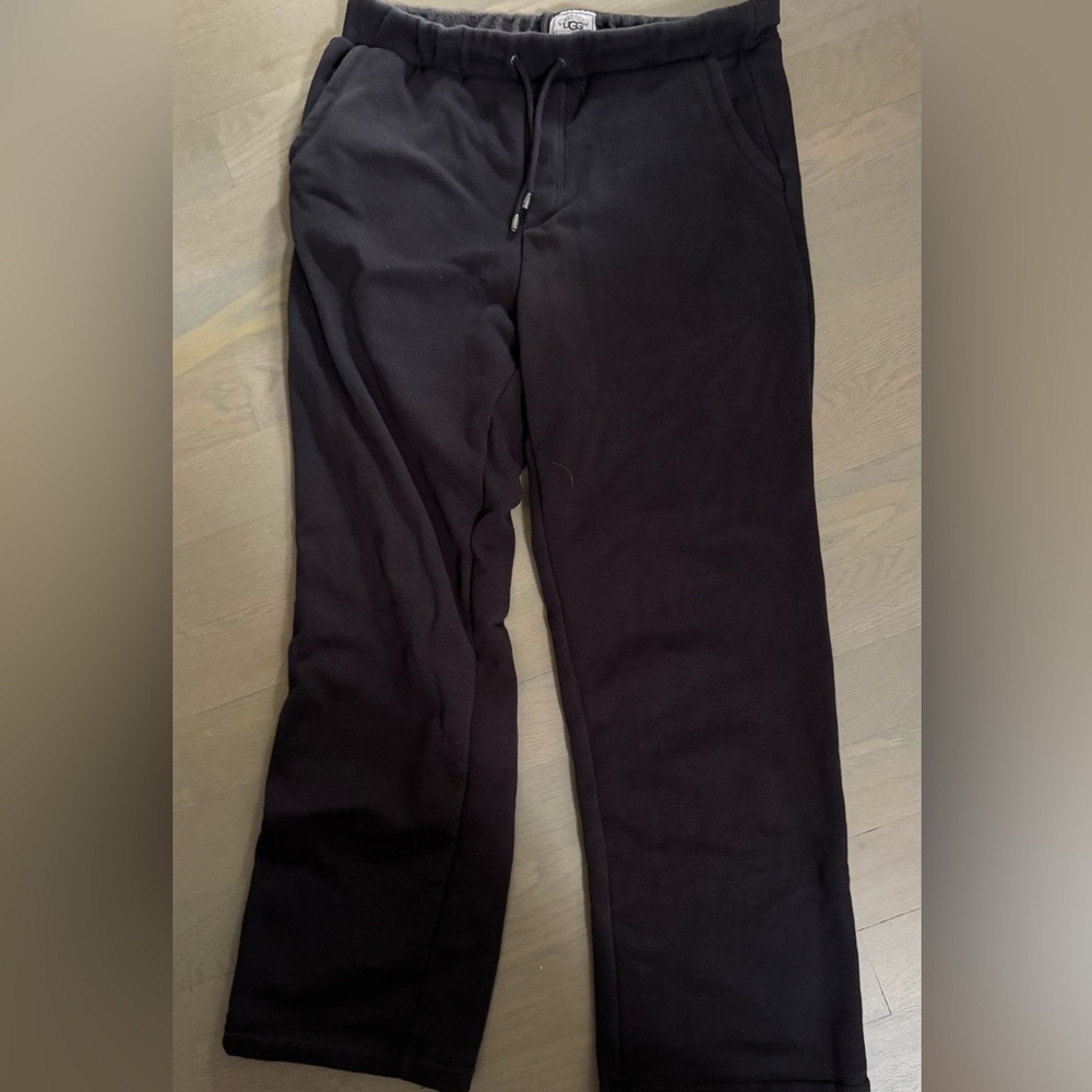 UGG Black/Charcoal Gray Velour Pants